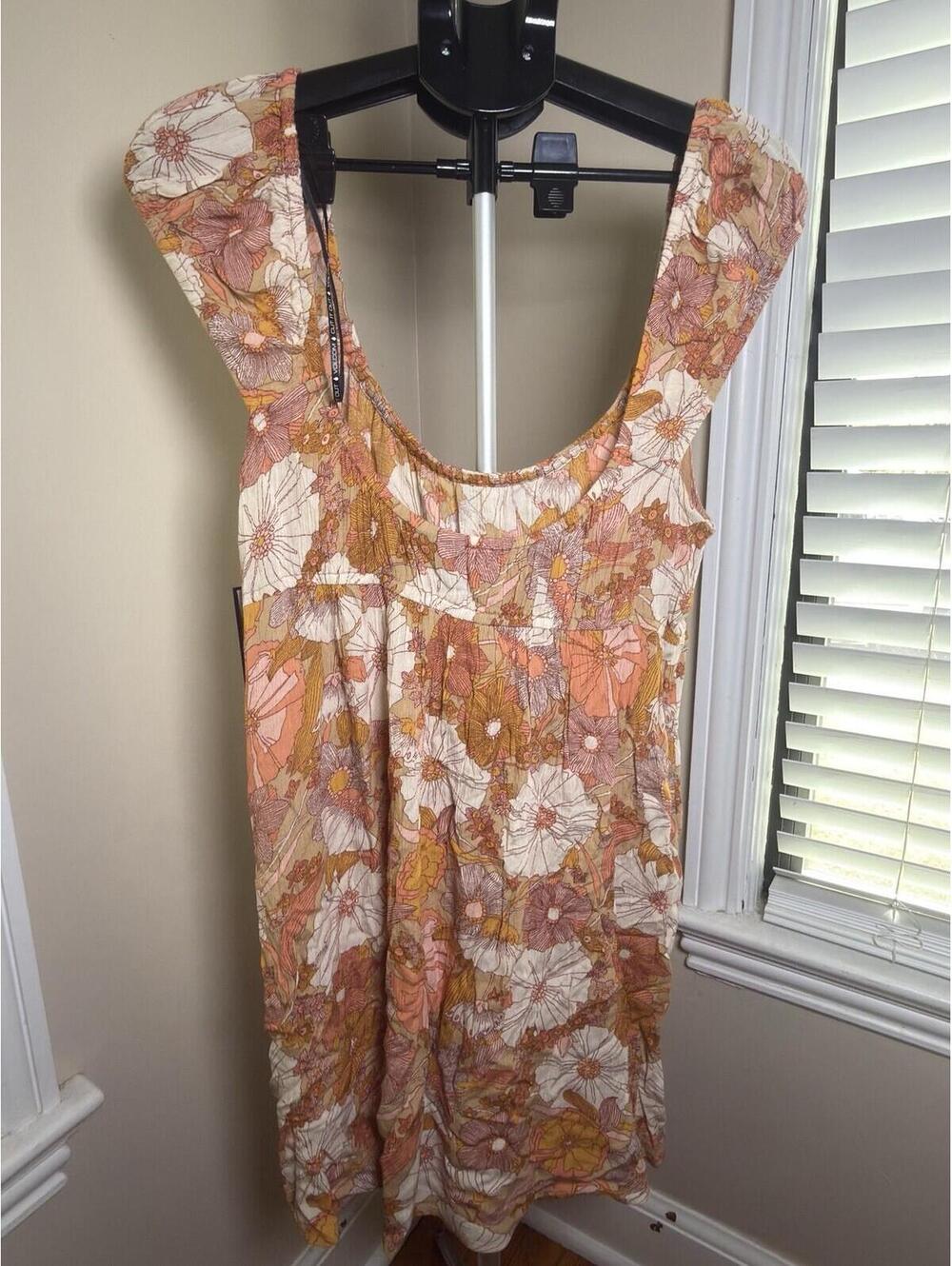 Volcom Only Good Daze Dress Women’s XL Floral Mini Dress NWT Boho Retro - Picture 2 of 6